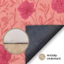 Weidebloemen - Romantisch - Roze Vloerkleed Rechthoek klein 1091 -uniquesellingpoint_antislip_NL_DE