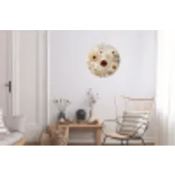 Wilde bloemen - Botanisch - Vintage - Natuur - Rustiek Wandcirkel aluminium klein -woonkamer