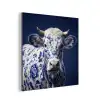 Koe - Delfts - Blauw - Artistiek aluminium wit klein -3d