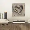 Hartvorm - Getekend - Beige - Zand aluminium wit klein -sfeer1