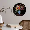 Kleur - Vaas - Bloemen - Boeket Wandcirkel behangsticker klein -sfeer3