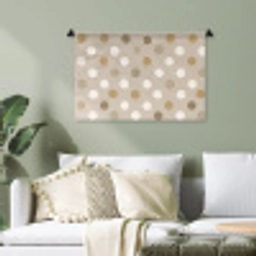 Polka - Dots - Beige Wandkleed katoen klein 269 -sfeer7