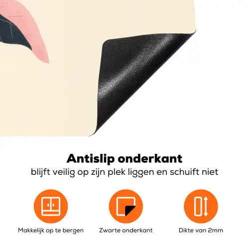 Citroenen - Felgeel - Tak - Bladeren Inductie beschermer vinyl 3mm klein -zzzzzzz-td-onderkant