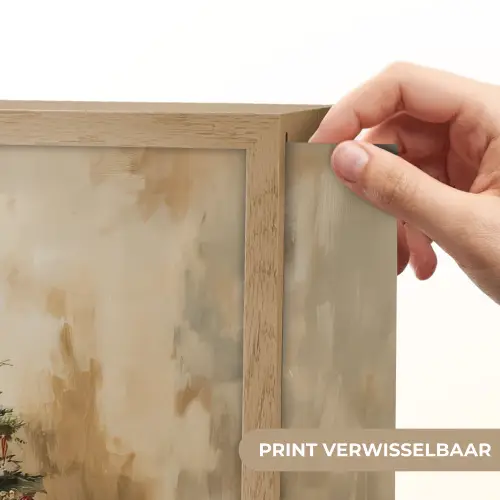 Kerstboom - Versierd - Kleurrijk Light Box met batterij (Wandlamp) middel -USP_websiteprintNL