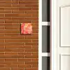 Oranje bloemenmix - Sierlijk Naambord Vierkant klein -sfeer3-XS