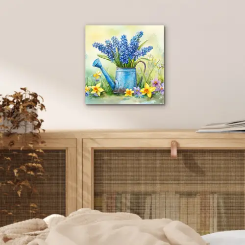 Gieter - Lavendel - Bloesems aluminium wit klein -sfeer3