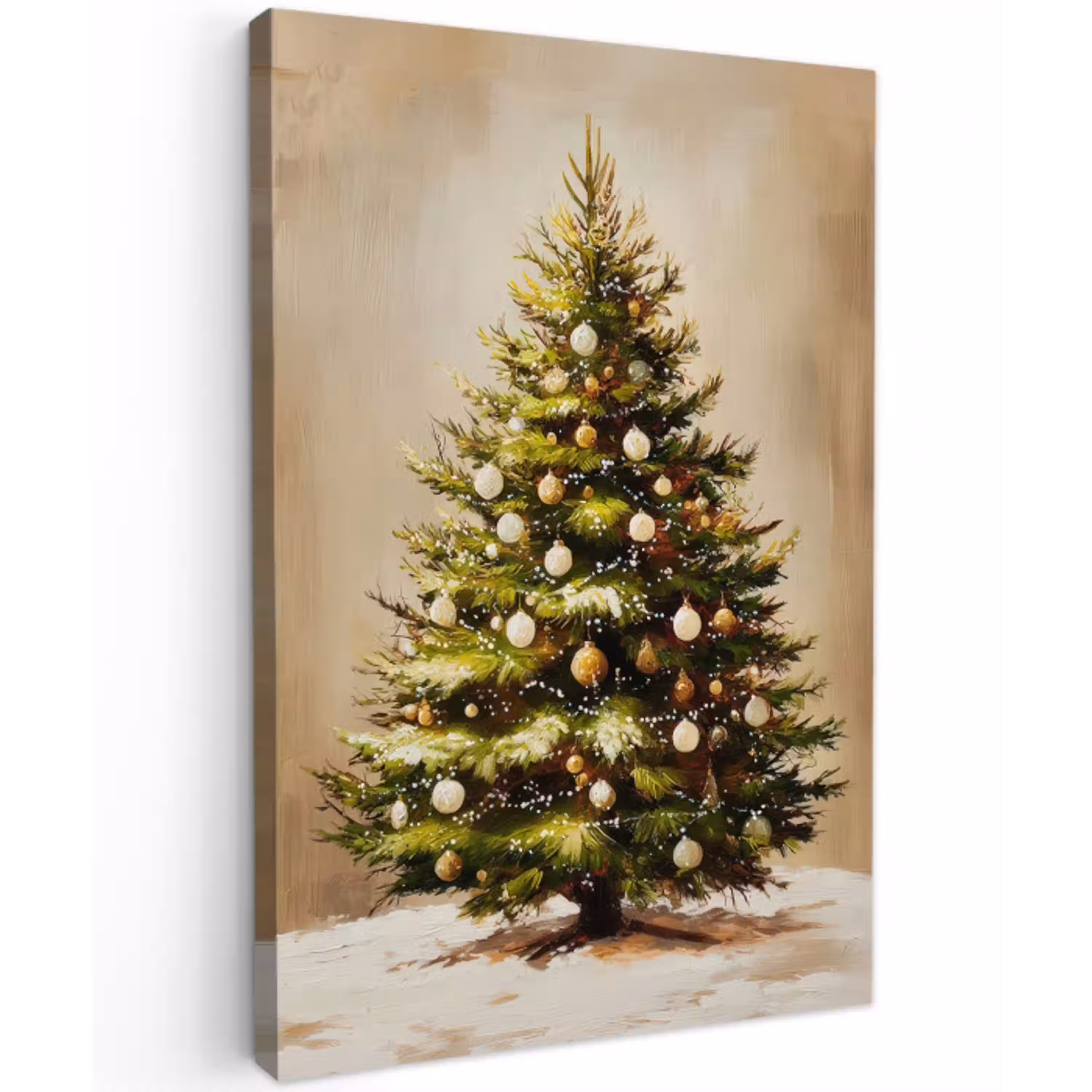 Kerst - Sfeer - Groen Tuinposter op houten frame 2 cm dik klein -3d