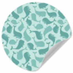 Zee - Dieren - Blauwe vinvis Wandcirkel behangsticker klein 186 -3d