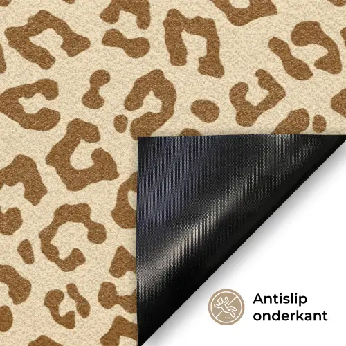 Luipaard - Bruin - Patroon Deurmat klein 898 -antislip_NL