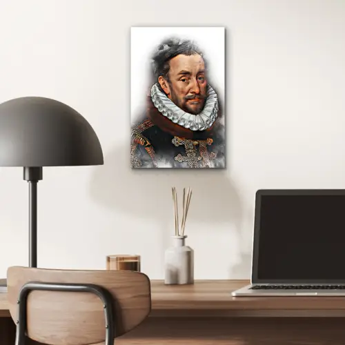 Willem van Oranje - Adriaen Thomasz - Rook aluminium wit klein -sfeer5