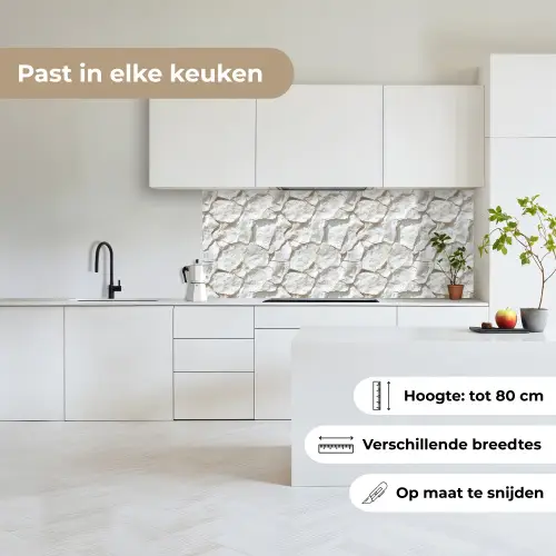 Structuur - Rots - Wit keuken achterwand 2 middel 871 -sfeer4_NL