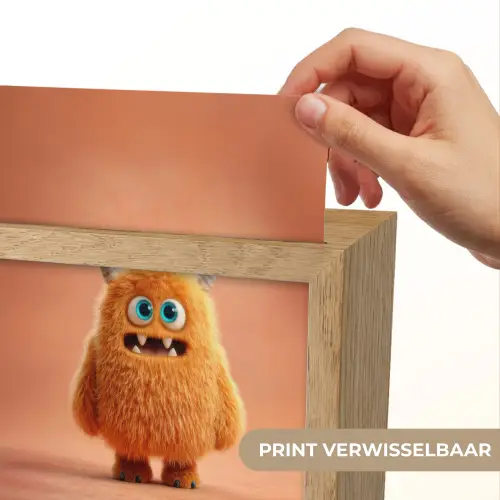 Monster - Knuffel - Oranje Light Box met kabel (Kinderlampje) klein -USP_websiteprintNL