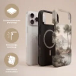 Bomen - Meer - Bergen - Illustratie Toughcase MagSafe Apple iPhone 17 Pro Max klein -USP_Lagen_NL