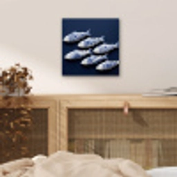 Vissen - Delfts - Blauw - Keramiek aluminium wit klein -sfeer3