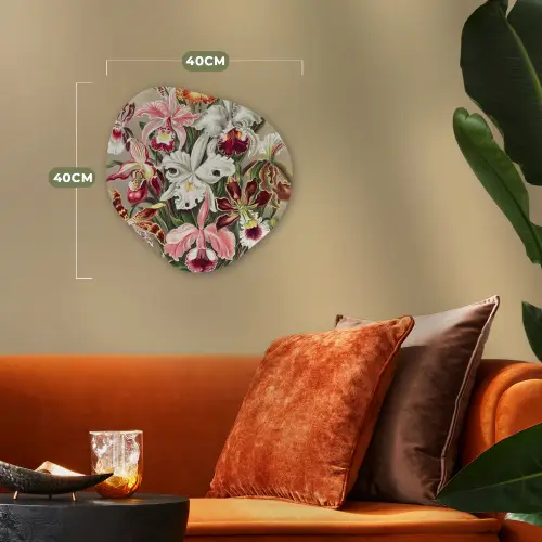 Bloemen - Ernst Haeckel - Vintage - Orchidee Wandcirkel Organisch Forex 3mm klein -sfeer3
