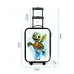 Schildpad - Water - Groen Kinderkoffer - Zwart klein -productfoto_formaten