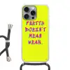 Quote - Minimalistisch - Kleurrijk Hoesje iPhone 16 Pro Max met koord klein -3d