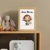 Aap - Bruin - Waterverf - Dieren - Meiden - Jongens Light Box met kabel (Kinderlampje) klein -sfeer2_kind