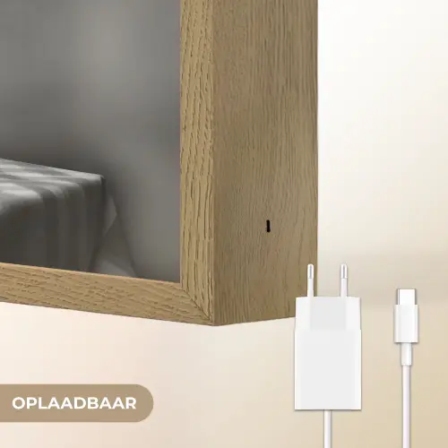 Bengaal - Kat - Tafelkleed - Zwart - Wit - Dier Light Box met batterij (Wandlamp) middel -USP_websiteoplaadbaarNL