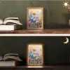 Bloemen - Natuur - Waterverf - Kunst Light Box met kabel (Tafellamp) klein -sfeer3
