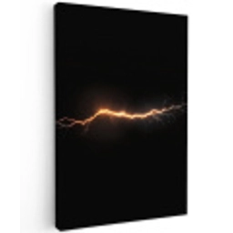 Gaming - Oranje - Bliksemflits - Licht Tuinposter op houten frame 2 cm dik middel -3d