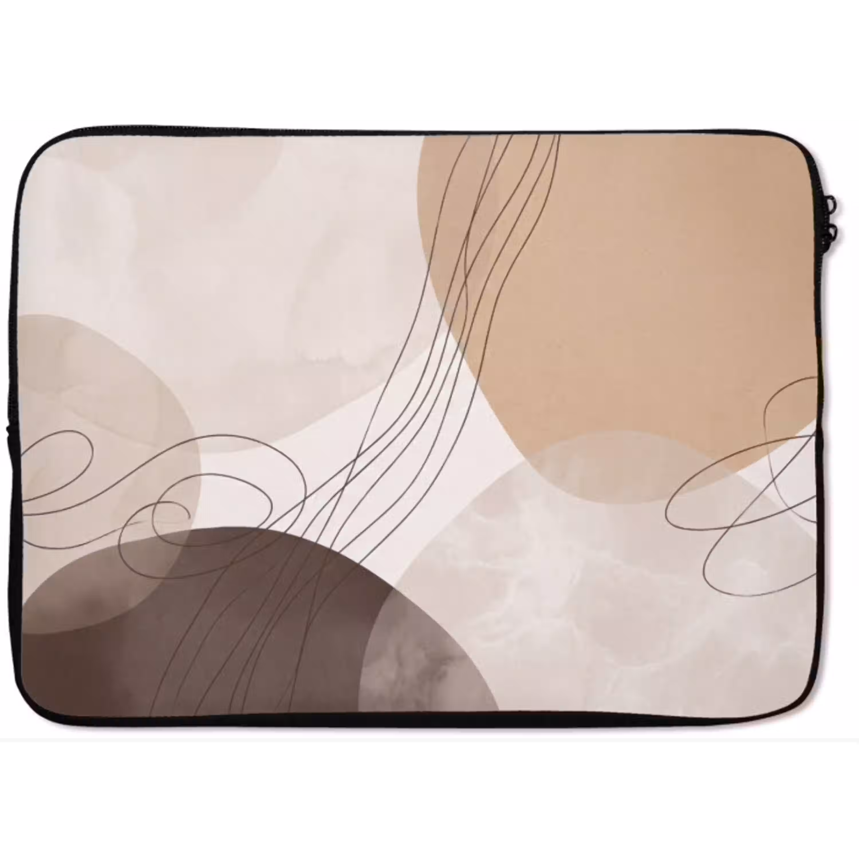 Abstractie - Beige - Modern laptophoes neopreen klein -zkaufland3dotto