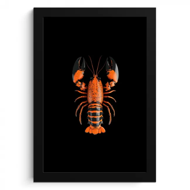 Kreeft - Oranje - Zwart - Modern KitchenYeah - Keuken - Fotolijst klein -3d