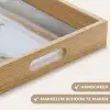 Riet - Meer - Winter - Natuur - Sneeuw - Beige Dienblad Rechthoek middel -USP_HandgreepNL