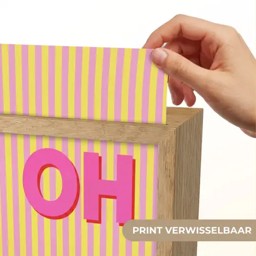 Tekst - Strepen - Roze Light Box met kabel (Kinderlampje) klein -USP_websiteprintNL
