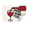 Wijnfles - Quote - Rood - Glas Muursticker klein -3d