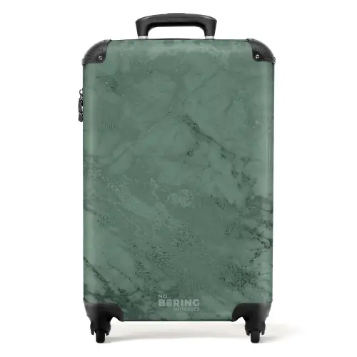 Groene marmerlook NBS - Handbagage koffer - Volwassenen Unisex middel -productfoto_recht