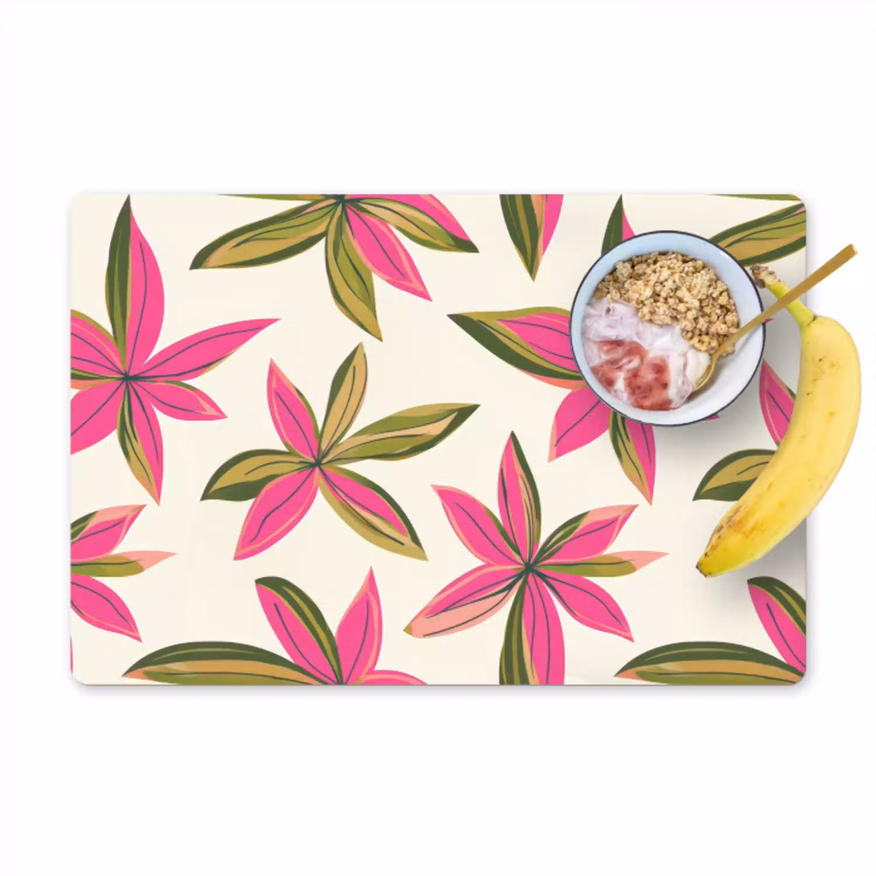 Tropisch - Bloem - Roze Placemat vinyl groot 368 -zzzproduct_Kitchenyeah-website