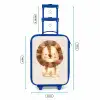 Leeuw illustratie met beige achtergrond Kinderkoffer - Blauw klein -productfoto_formaten