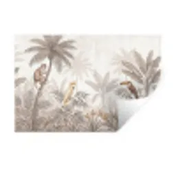 Jungle - Dieren - Palmbomen Muursticker klein -3d