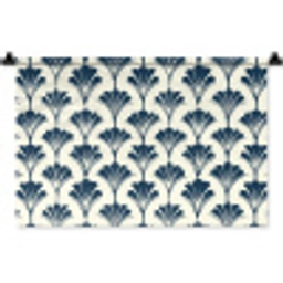 Klassiek - Motief - Blauw Wandkleed katoen klein 269 -zz3d