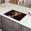 Portret - Vrouw - Bloemen Inductie beschermer vinyl 3mm klein -sfeer8
