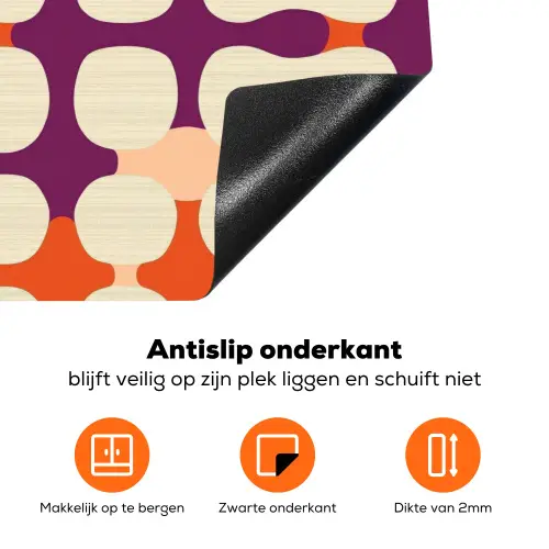 Modern - Patroon - Kleurrijk Inductie beschermer vinyl 3mm klein 276 -zzzzzzz-td-onderkant