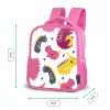 Dino - Patronen - Kind - Roze - Meisjes Kinderrugzak - Roze middel -productfoto_formaten