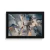 Marmer - Grijs - Blauw - Luxe - Goud fotolijst zwart zonder passe partout klein -3d