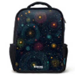 Sterren - Planeten - Kleurrijk Rugzak - Zwart middel -3d