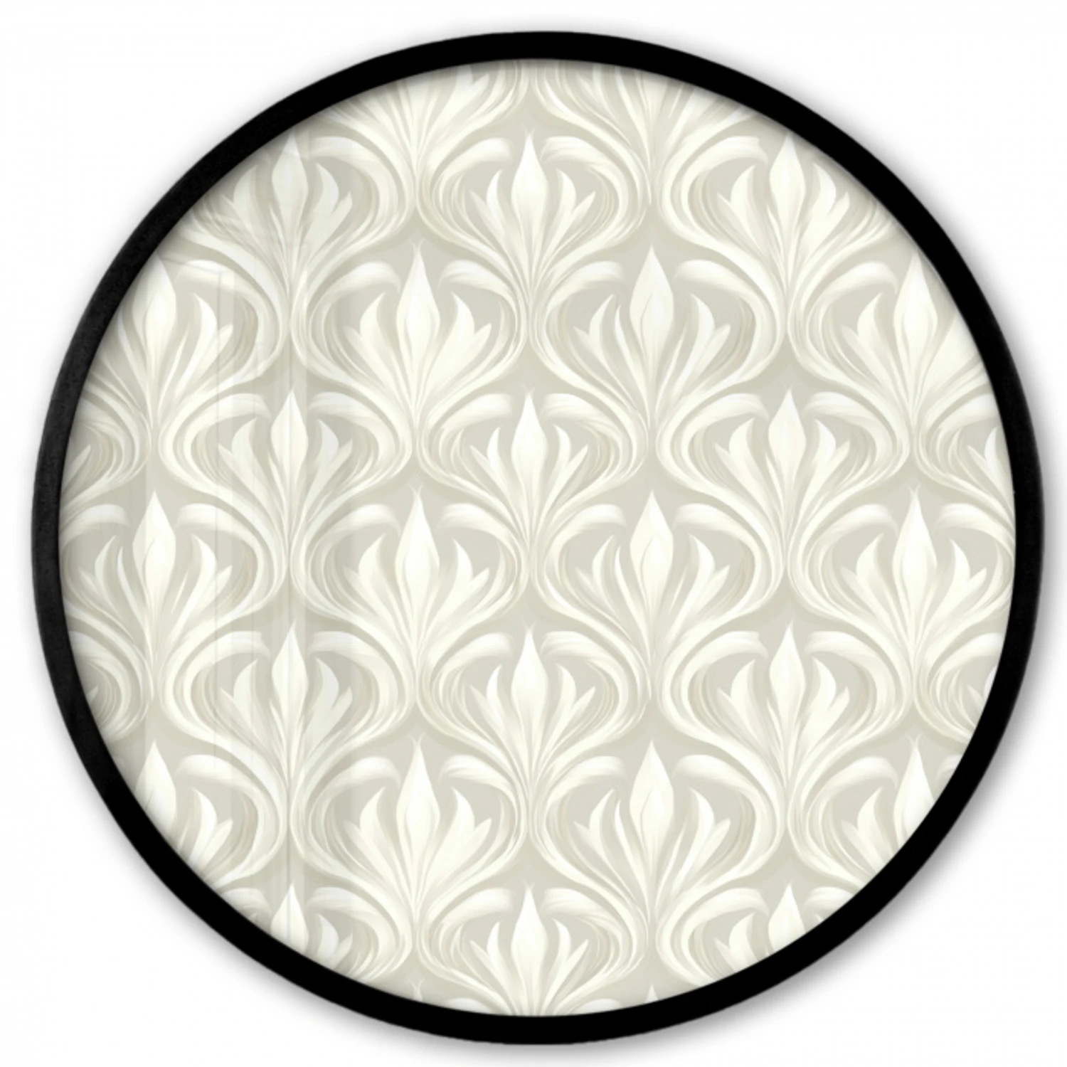 Barok - Patroon - Beige Fotolijst rond zonder passe partout klein 856 -3d