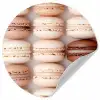 Macarons - Beige - Bruin Wandcirkel behangsticker klein -3d