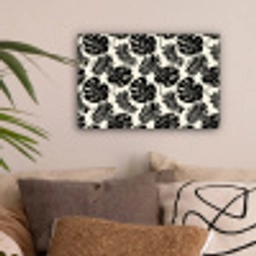 Modern - Monstera - Zwart canvas 2cm klein 34 -sfeer1