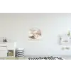 Cappuccino - Schuim - Schotel - Beige textielposter latten blank klein -kinderkamer