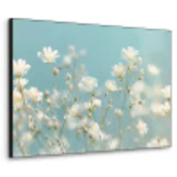 Stängel – Blumen – Luft – Weiß Textielframe zwart klein -3d