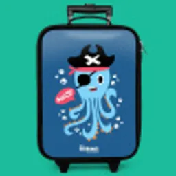 Piraten octopus met een hoed Kinderkoffer - Zwart klein -zzz_website3d_nbs