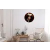 Vrouw - Kersen - Slagroom Wandcirkel aluminium klein -woonkamer