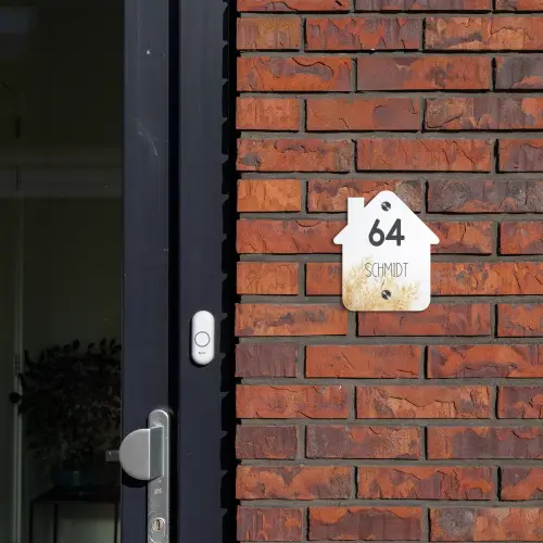 Pluimgras - Modern Naambord Huisje klein -sfeer2