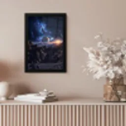 Fantasy - Kosmos - Landschap fotolijst zwart zonder passe partout klein -sfeer5