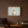 Kerstgnome - Cadeau - Groen Light Box met batterij (Wandlamp) middel -sfeer4